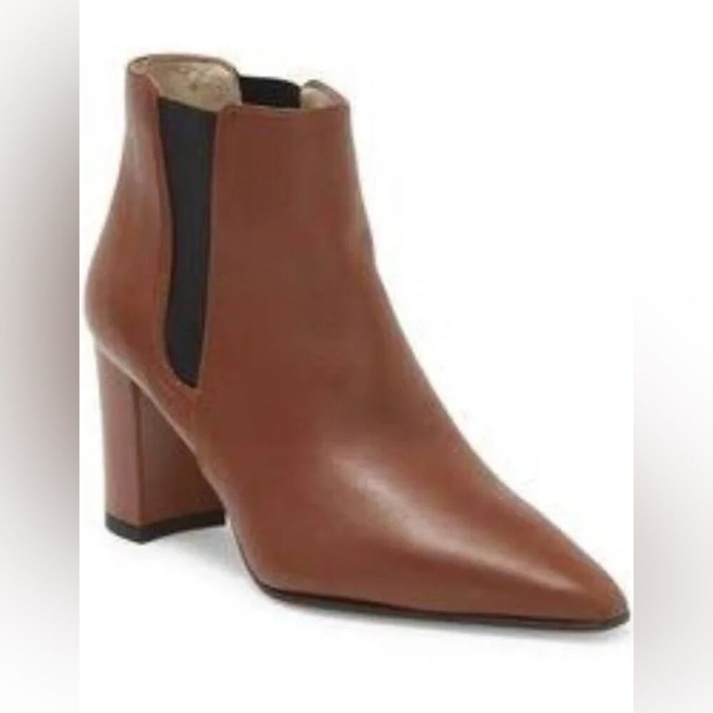 Amalfi by Rangoni Isole Womens Sz 12.5 Brown Leather Chelsea Ankle Bootie